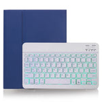 X-11BS スキンプレーンテクスチャー着脱式Bluetoothキーボードタブレットケース iPad Pro 11インチ 2020 / 2018対応、ペンスロット＆バックライト付き、ホワイトキーボード