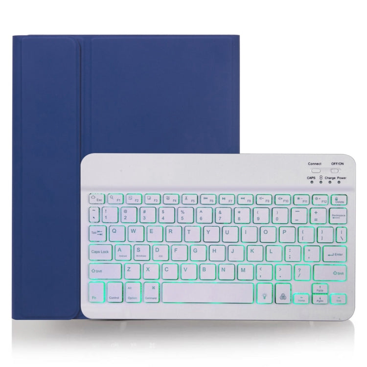 X-11BS スキンプレーンテクスチャー着脱式Bluetoothキーボードタブレットケース iPad Pro 11インチ 2020 / 2018対応、ペンスロット＆バックライト付き、ホワイトキーボード