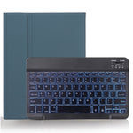X-11BS スキンプレーンテクスチャー着脱式Bluetoothキーボードタブレットケース iPad Pro 11インチ 2020 / 2018対応、ペンスロット＆バックライト付き、ブラックキーボード