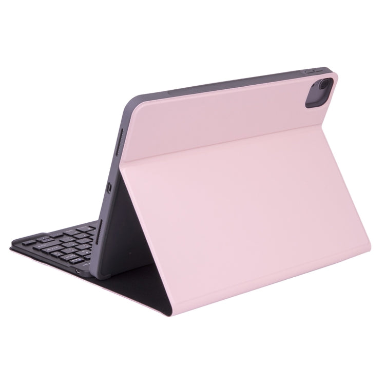 X-11BS スキンプレーンテクスチャー着脱式Bluetoothキーボードタブレットケース iPad Pro 11インチ 2020 / 2018対応、ペンスロット＆バックライト付き、ブラックキーボード