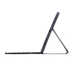 X-11BS スキンプレーンテクスチャー着脱式Bluetoothキーボードタブレットケース iPad Pro 11インチ 2020 / 2018対応、ペンスロット＆バックライト付き、ブラックキーボード