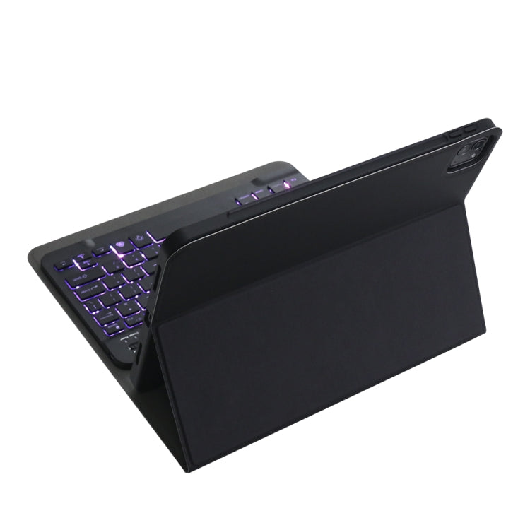 A11BS 超薄型ABS着脱式Bluetoothキーボードタブレットケース バックライト＆ペンスロット＆ホルダー付き iPad Pro 11 2022 / 2021 / Air 5 / Air 4用