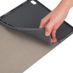 RK11 iPad Pro 11インチ用 シルクテクスチャ 取り外し可能プラスチック Bluetoothキーボード レザータブレットケース ペンスロット＆スタンド機能付き