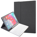 RK11 iPad Pro 11インチ用 シルクテクスチャ 取り外し可能プラスチック Bluetoothキーボード レザータブレットケース ペンスロット＆スタンド機能付き