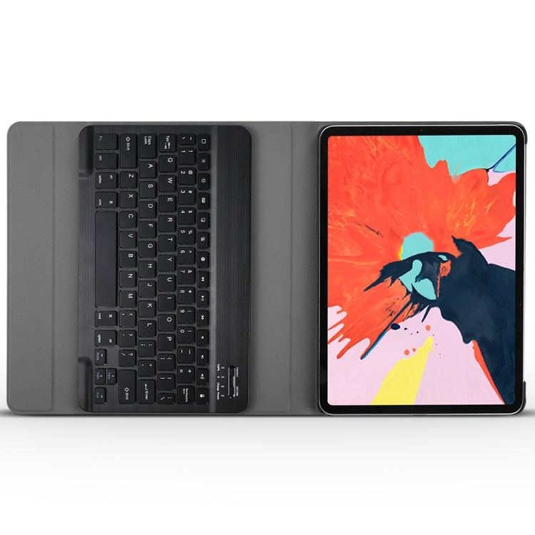 着脱式Bluetoothキーボード＋ブラッシュドテクスチャー横開きレザータブレットケース ホルダー付き iPad Pro 11インチ(2018)用