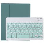TG11B 取り外し可能 Bluetooth グリーンキーボード + マイクロファイバーレザータブレットケース iPad Pro 11インチ（2020）用 ペンスロット＆ホルダー付き グリーンキーボード