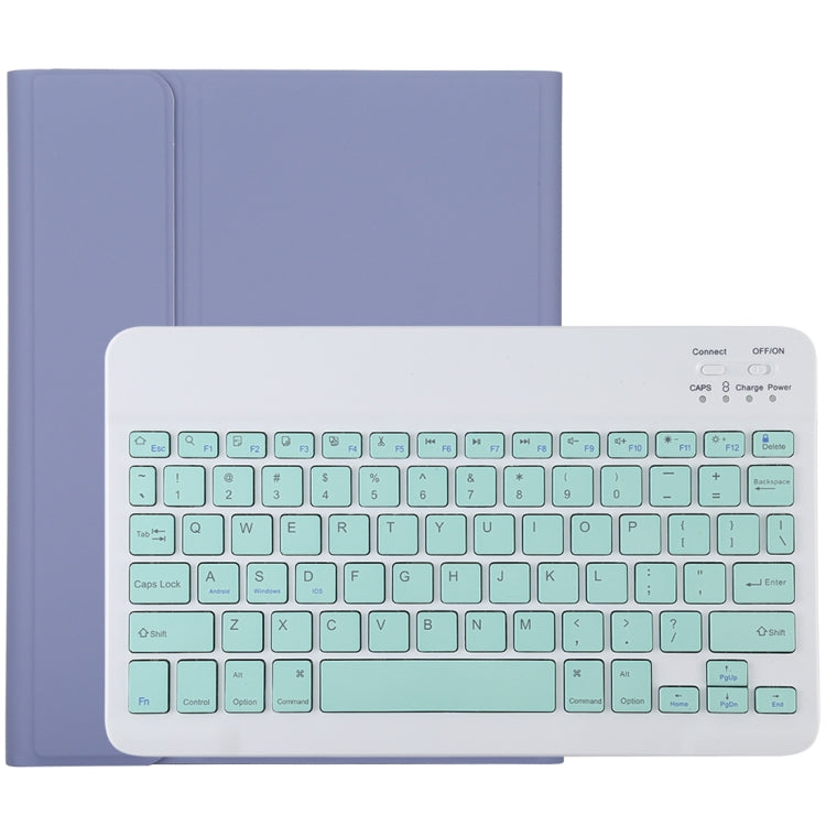 TG11B 取り外し可能 Bluetooth グリーンキーボード + マイクロファイバーレザータブレットケース iPad Pro 11インチ（2020）用 ペンスロット＆ホルダー付き グリーンキーボード