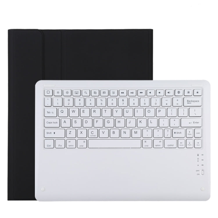 T129 取り外し可能 Bluetooth ホワイトキーボード マイクロファイバーレザータブレットケース iPad Pro 12.9インチ（2020）用 ホルダー付き ホワイトキーボード