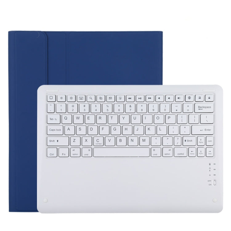 T129 取り外し可能 Bluetooth ホワイトキーボード マイクロファイバーレザータブレットケース iPad Pro 12.9インチ（2020）用 ホルダー付き ホワイトキーボード