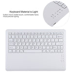 T129 取り外し可能 Bluetooth ホワイトキーボード マイクロファイバーレザータブレットケース iPad Pro 12.9インチ（2020）用 ホルダー付き ホワイトキーボード