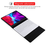 T129 取り外し可能 Bluetooth ホワイトキーボード マイクロファイバーレザータブレットケース iPad Pro 12.9インチ（2020）用 ホルダー付き ホワイトキーボード