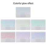 TG11BCS 着脱式Bluetoothホワイトキーボード マイクロファイバー革製タブレットケース iPad Pro 11インチ（2020）用、バックライト＆タッチパッド＆ペンスロット＆ホルダー付き、ホワイトキーボード
