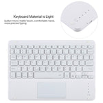 TG11BCS 着脱式Bluetoothホワイトキーボード マイクロファイバー革製タブレットケース iPad Pro 11インチ（2020）用、バックライト＆タッチパッド＆ペンスロット＆ホルダー付き、ホワイトキーボード