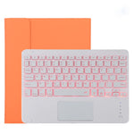 TG11BCS 着脱式Bluetoothホワイトキーボード マイクロファイバー革製タブレットケース iPad Pro 11インチ（2020）用、バックライト＆タッチパッド＆ペンスロット＆ホルダー付き、ホワイトキーボード
