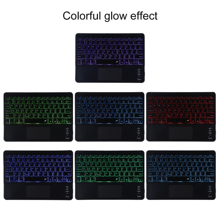 TG11BCS 着脱式Bluetoothブラックキーボードマイクロファイバーレザータブレットケース iPad Pro 11インチ(2020)用、バックライト＆タッチパッド＆ペンスロット＆ホルダー付き、ブラックキーボード