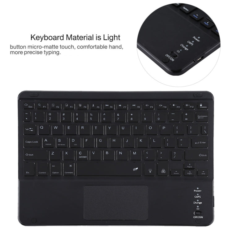 TG11BCS 着脱式Bluetoothブラックキーボードマイクロファイバーレザータブレットケース iPad Pro 11インチ(2020)用、バックライト＆タッチパッド＆ペンスロット＆ホルダー付き、ブラックキーボード