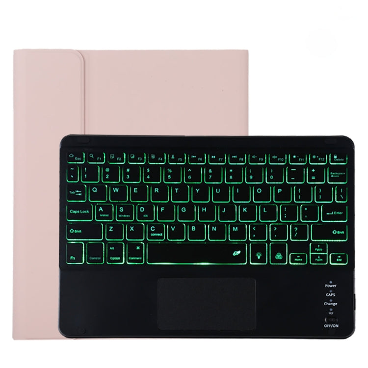 TG11BCS 着脱式Bluetoothブラックキーボードマイクロファイバーレザータブレットケース iPad Pro 11インチ(2020)用、バックライト＆タッチパッド＆ペンスロット＆ホルダー付き、ブラックキーボード