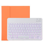 TG11BS 着脱式Bluetoothホワイトキーボード マイクロファイバー革製タブレットケース iPad Pro 11インチ（2020）用、バックライト＆ペンスロット＆ホルダー付き、ホワイトキーボード