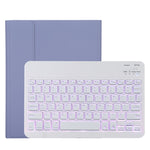 TG11BS 着脱式Bluetoothホワイトキーボード マイクロファイバー革製タブレットケース iPad Pro 11インチ（2020）用、バックライト＆ペンスロット＆ホルダー付き、ホワイトキーボード