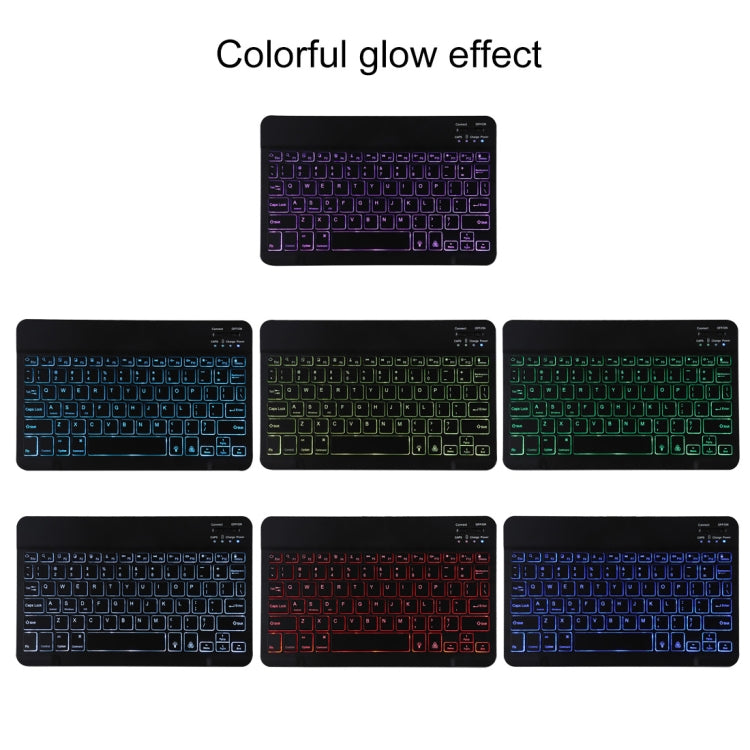 TG11BS 着脱式Bluetoothブラックキーボード＋マイクロファイバー革製タブレットケース iPad Pro 11インチ（2020）用、バックライト＆ペンスロット＆ホルダー付き、ブラックキーボード