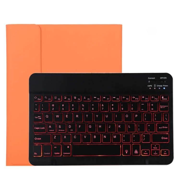 TG11BS 着脱式Bluetoothブラックキーボード＋マイクロファイバー革製タブレットケース iPad Pro 11インチ（2020）用、バックライト＆ペンスロット＆ホルダー付き、ブラックキーボード