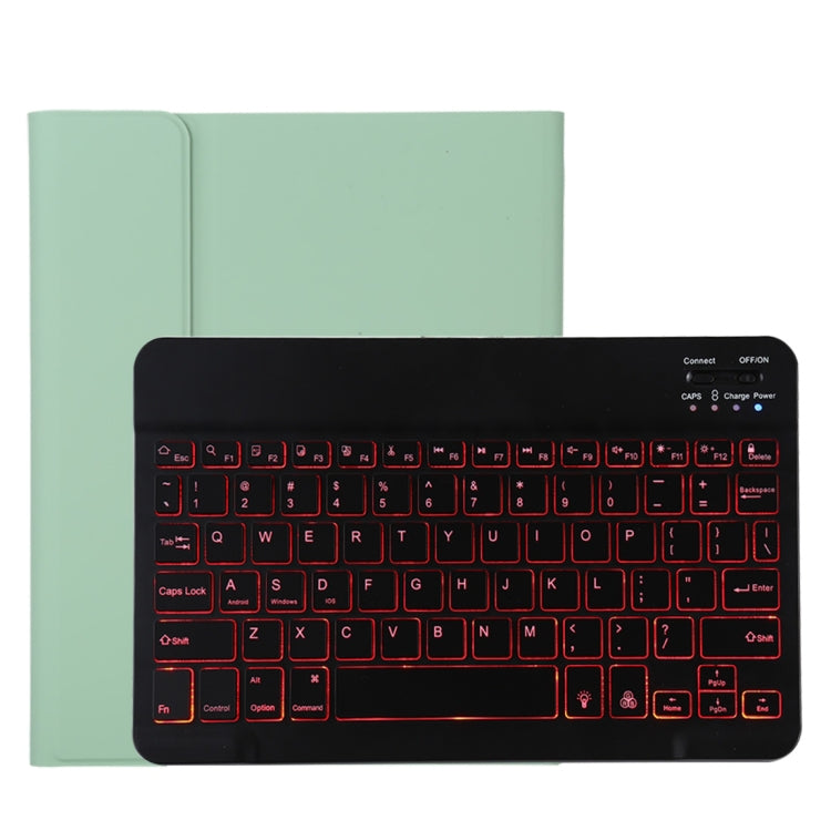 TG11BS 着脱式Bluetoothブラックキーボード＋マイクロファイバー革製タブレットケース iPad Pro 11インチ（2020）用、バックライト＆ペンスロット＆ホルダー付き、ブラックキーボード