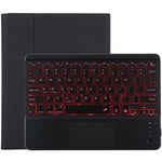 TG-102BCS 着脱式Bluetoothブラックキーボード＋マイクロファイバー革製タブレットケース iPad 10.2インチ / iPad Air（2019）用、タッチパッド＆バックライト＆ペンスロット＆ホルダー付き、ブラックキーボード