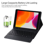 TG-102BCS 着脱式Bluetoothブラックキーボード＋マイクロファイバー革製タブレットケース iPad 10.2インチ / iPad Air（2019）用、タッチパッド＆バックライト＆ペンスロット＆ホルダー付き、ブラックキーボード