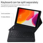 TG-102BCS 着脱式Bluetoothブラックキーボード＋マイクロファイバー革製タブレットケース iPad 10.2インチ / iPad Air（2019）用、タッチパッド＆バックライト＆ペンスロット＆ホルダー付き、ブラックキーボード
