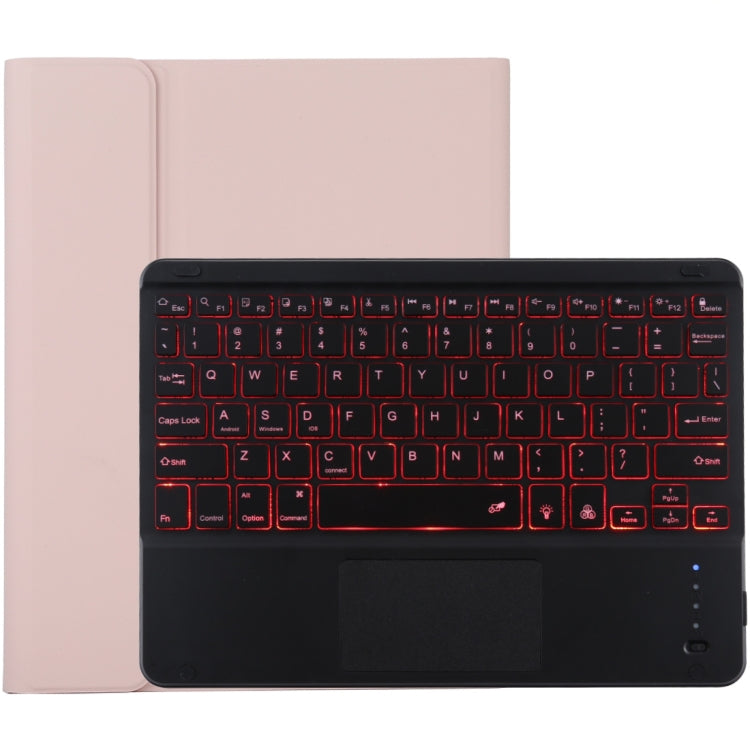 TG-102BCS 着脱式Bluetoothブラックキーボード＋マイクロファイバー革製タブレットケース iPad 10.2インチ / iPad Air（2019）用、タッチパッド＆バックライト＆ペンスロット＆ホルダー付き、ブラックキーボード