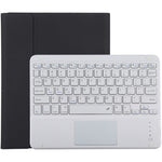 TG-102BC 着脱式Bluetoothホワイトキーボード＋マイクロファイバーレザータブレットケース iPad 10.2インチ / iPad Air (2019)用、タッチパッド＆ペンスロット＆ホルダー付き、ホワイトキーボード