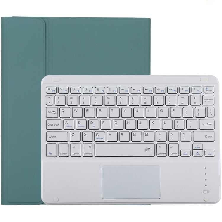 TG-102BC 着脱式Bluetoothホワイトキーボード＋マイクロファイバーレザータブレットケース iPad 10.2インチ / iPad Air (2019)用、タッチパッド＆ペンスロット＆ホルダー付き、ホワイトキーボード