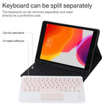 TG-102BC 着脱式 Bluetooth ピンクキーボード + マイクロファイバー レザー タブレットケース iPad 10.2インチ / iPad Air (2019) 用、タッチパッド＆ペンスロット＆ホルダー付き、ピンクキーボード