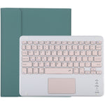TG-102BC 着脱式 Bluetooth ピンクキーボード + マイクロファイバー レザー タブレットケース iPad 10.2インチ / iPad Air (2019) 用、タッチパッド＆ペンスロット＆ホルダー付き、ピンクキーボード