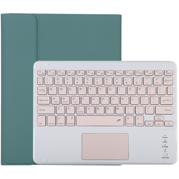 TG-102BC 着脱式 Bluetooth ピンクキーボード + マイクロファイバー レザー タブレットケース iPad 10.2インチ / iPad Air (2019) 用、タッチパッド＆ペンスロット＆ホルダー付き、ピンクキーボード