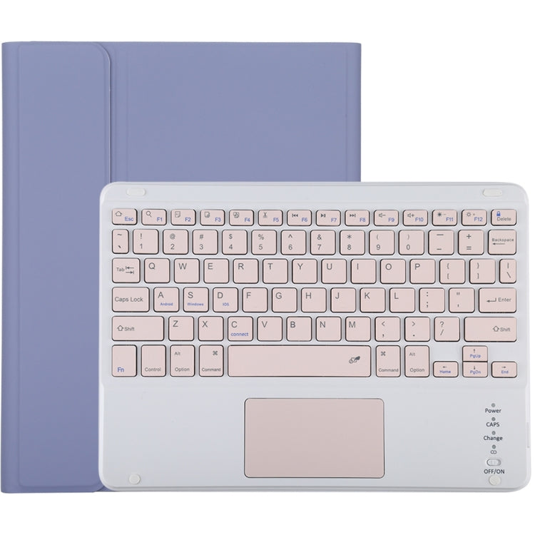 TG-102BC 着脱式 Bluetooth ピンクキーボード + マイクロファイバー レザー タブレットケース iPad 10.2インチ / iPad Air (2019) 用、タッチパッド＆ペンスロット＆ホルダー付き、ピンクキーボード
