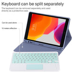 TG-102BC 着脱式Bluetoothグリーンキーボード＋マイクロファイバー革製タブレットケース iPad 10.2インチ / iPad Air (2019)用、タッチパッド＆ペンスロット＆ホルダー付き、グリーンキーボード