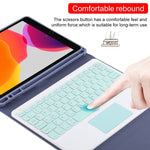 TG-102BC 着脱式Bluetoothグリーンキーボード＋マイクロファイバー革製タブレットケース iPad 10.2インチ / iPad Air (2019)用、タッチパッド＆ペンスロット＆ホルダー付き、グリーンキーボード