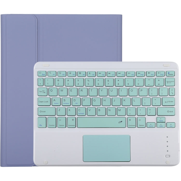 TG-102BC 着脱式Bluetoothグリーンキーボード＋マイクロファイバー革製タブレットケース iPad 10.2インチ / iPad Air (2019)用、タッチパッド＆ペンスロット＆ホルダー付き、グリーンキーボード