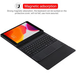 TG97BC 着脱式Bluetoothブラックキーボード＋マイクロファイバー革製タブレットケース iPad 9.7インチ用、タッチパッド＆ペンスロット＆ホルダー付き、TG97BC