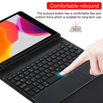 TG97BC 着脱式Bluetoothブラックキーボード＋マイクロファイバー革製タブレットケース iPad 9.7インチ用、タッチパッド＆ペンスロット＆ホルダー付き、TG97BC