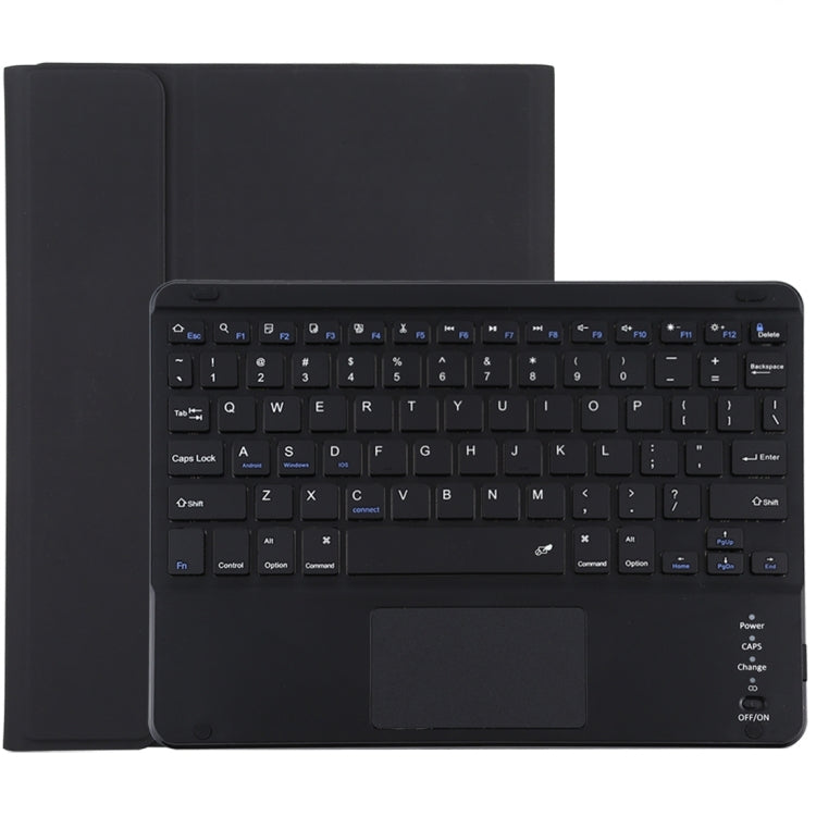 TG109BC 着脱式 Bluetooth ブラックキーボード + マイクロファイバーレザー タブレットケース iPad Air 2020用、タッチパッド＆ペンスロット＆ホルダー付き、TG109BC