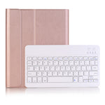 A102B iPad 10.2インチ 2019用 超薄型着脱式 Bluetooth キーボード レザー タブレットケース スタンド＆ペンスロット機能付き、A102B ブラック、A102B ゴールド、A102B ブルー、A102B ローズゴールド