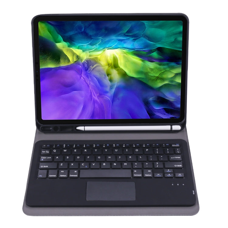 A11B-A 2020 超薄型ABS着脱式Bluetoothキーボードタブレットケース iPad Pro 11 2022 / 2021 / Air4 / Air5対応、タッチパッド＆ペンスロット＆ホルダー付き、iPad Pro 11インチ(2020)用