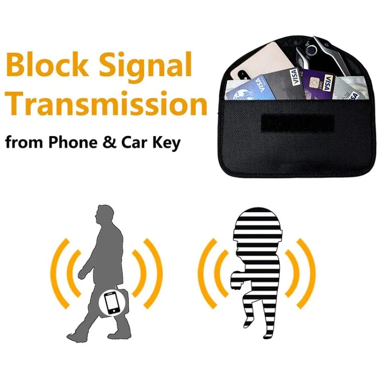 ユニバーサル信号ブロッカー オックスフォードクロスシールドケース ポーチバッグ 5.8インチ以下の携帯電話用、サイズ：20*10cm、20x10cm ブラック、20x10cm ピンク、20x10cm カーキ