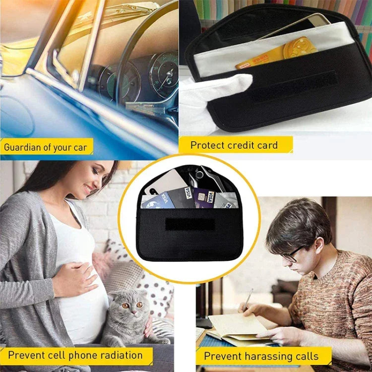 ユニバーサル信号ブロッカー オックスフォードクロスシールドケース ポーチバッグ 5.8インチ以下の携帯電話用、サイズ：20*10cm、20x10cm ブラック、20x10cm ピンク、20x10cm カーキ