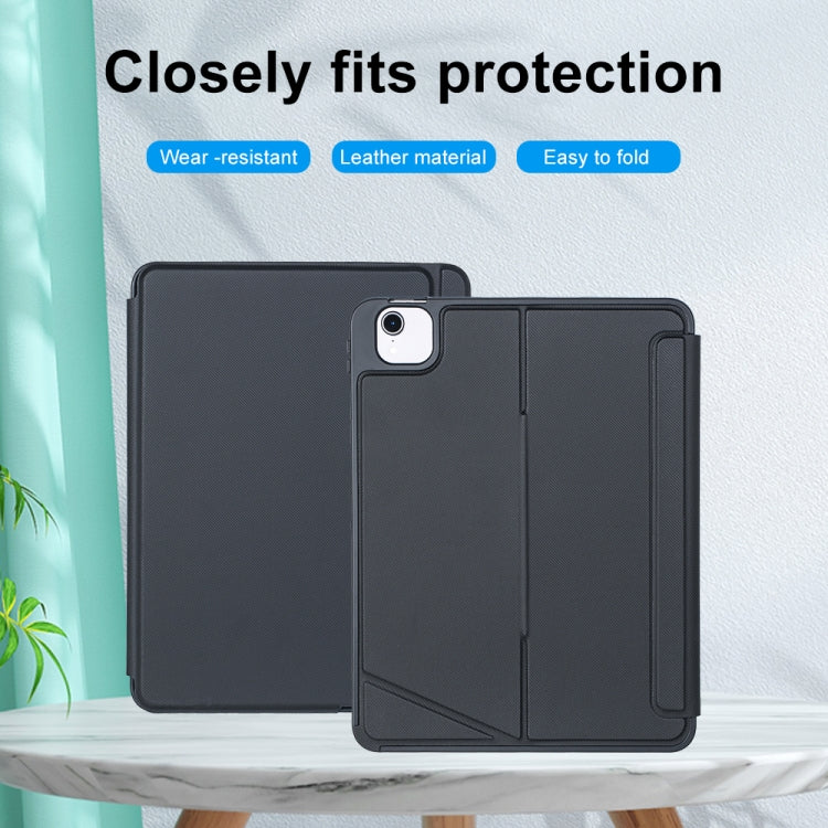 T11-AS iPad Air 11 2025 / Air 5 / 4 10.9 / Pro 11 2022&2021&2020&2018用 タッチバックライト分割型 Bluetooth キーボード レザーケース、T11-AS