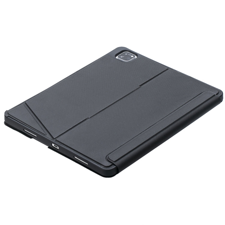 T129-AS iPad Air 13 2025 / Pro 12.9 2022 / 2021 / 2020 / 2018用 タッチバックライト分割型 Bluetooth キーボード レザーケース、T129-AS