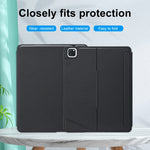 T129-AS iPad Air 13 2025 / Pro 12.9 2022 / 2021 / 2020 / 2018用 タッチバックライト分割型 Bluetooth キーボード レザーケース、T129-AS