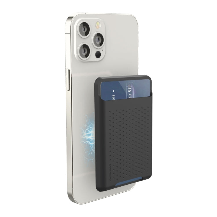 iPhone 13シリーズ / iPhone 12シリーズ用 シリコンウォレットポーチカードケース 反磁気カードホルダー Magsafing磁気シール付き